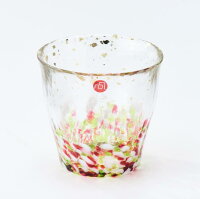 F-71464金彩ロックグラスガラスタンブラー津軽びいどろ氷華春アデリア300ml【アデリア】