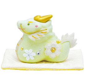 淡色 辰 (小) / サイズ約幅9x奥行6x高さ5.5cm / ちりめん飾り 干支 置物 辰 龍 / 龍虎堂 リュウコドウ