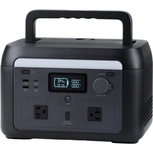 ELECOM ポータブル電源 512Wh AC定格出力600W AC×2 ブラック