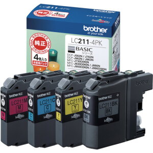 brother �C���N�J�[�g���b�W LC211-4PK 4�F�p�b�N