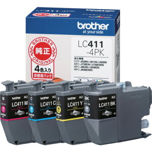 brother �C���N�J�[�g���b�W LC411-4PK 4�F�p�b�N