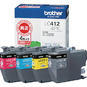 brother LC412-4PK �C���N�J�[�g���b�W 4�F�p�b�N