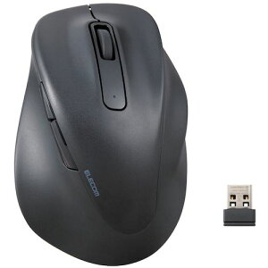 ELECOM �}�E�X EX-G �E���p XL�T�C�Y ����2.4GHz 5�{�^�� �R�� �É� �u���b�N