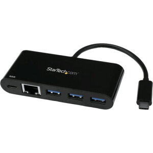 StarTech LAN�A�_�v�^�[�^USB-C�^1x RJ45�^10�^100�^1000 Mbps�^3xUSB-A�^PD