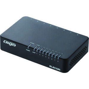 ELECOM 1000BASE-T�Ή��X�C�b�`���O�n�u 8�|�[�g �v���X�`�b�N➑� ���Εt�� �d���O�t���f�� �u���b�N