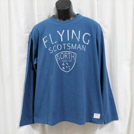 フライングスコッツマン FLYING SCOTSMAN メンズ長袖Tシャツ ブルー 新品 ロンティー