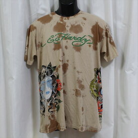 エドハーディー ed hardy メンズ半袖Tシャツ ベージュ 新品