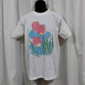 フラワー メンズ半袖Tシャツ ホワイト アウトレット FLOWER 新品 白