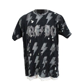 サディスティックアクション アイコニック SADISTIC ACTION ICONIC COUTURE メンズ半袖Tシャツ AC/DC ブラック 新品