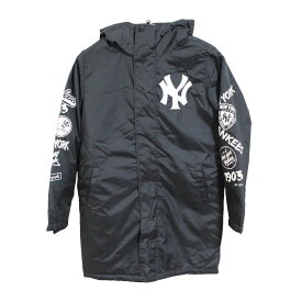 マジェスティック Majestic ヤンキース MLB New York Yankees レディースベンチコート ジャケット ブラック 新品 中綿 SPORTSWEAR 黒