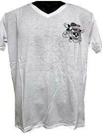 エドハーディー ED HARDY メンズ半袖Tシャツ ホワイト M02CMVUS052 新品 白 Vネック