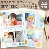 【写真入・簡単デザイン】A4 クリアファイル 片面 簡単 自分で作る 写真入り プレゼント 写真入り 写真 …