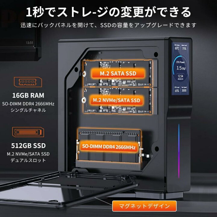 楽天市場】⭐お買い物マラソン開催中！限定P10倍⭐ ミニpc LCD 