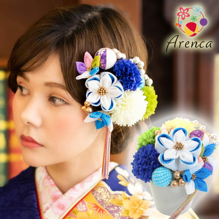 楽天市場】Uピン 髪飾り 13点セット Arenca 風花〈空色〉No.8355 