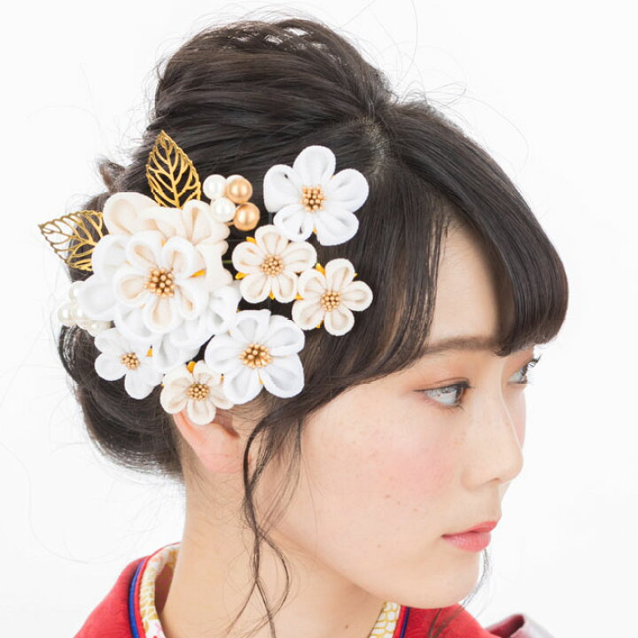 楽天市場】［髪飾りつまみ細工］3点セット 和装 花 成人式 卒業式 結婚  