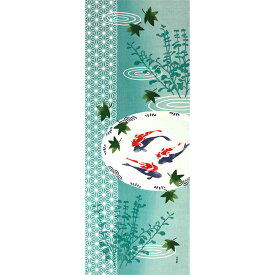 手ぬぐい 日本製 濱文様 「涼やか金魚」 夏 金魚 きんぎょ 夏柄 縦柄 和柄 晒 さらし 綿 サイズ タペストリー インテリア 飾る 土産 ギフト プレゼント 贈り物 剣道 登山 tenugui iapan てぬぐい 手拭い 日本 手ぬぐい 専門 正規品 わびすけ メール便 h12