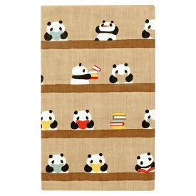 【送料込】 手ぬぐい 日本製 濱文様 「パンダの図書館」 パンダ ぱんだ 図書館 読書 縦柄 和柄 晒 さらし 綿 生地 サイズ タペストリー インテリア 飾る 工芸 土産 ギフト プレゼント 贈り物 iapan tenugui てぬぐい 手拭い 日本 手ぬぐい 専門 わびすけ 正規品 メール便 h9