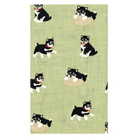 【送料込】 手ぬぐい 日本製 濱文様 「黒柴くん」 犬 柴犬 黒柴 縦柄 和柄 晒 さらし 綿 生地 サイズ タペストリー インテリア 飾る 工芸 土産 ギフト プレゼント 贈り物 iapan tenugui てぬぐい 手拭い 日本 手ぬぐい 専門 わびすけ 正規品 メール便 h9