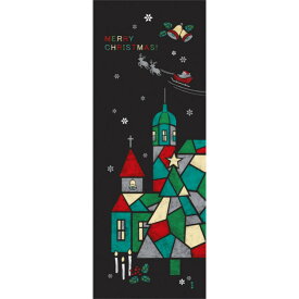 手ぬぐい 日本製 濱文様 「聖夜の灯り」 クリスマス ステンドグラス 冬 冬柄 縦柄 和 晒 さらし 綿 生地 サイズ タペストリー インテリア 伝統 工芸 飾る 土産 ギフト プレゼント 贈り物 tenugui iapan 絵 てぬぐい 手拭い 日本 手ぬぐい 専門 正規品 わびすけ メール便 h12
