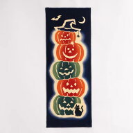 手ぬぐい 日本製 かまわぬ 「かぼちゃランタン」 ハロウィン かぼちゃ 猫 秋 秋柄 縦柄 綿 晒 生地 注染 …