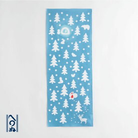 手ぬぐい 日本製 かまわぬ 「あったか冬景色」 クリスマス サンタ 雪 北欧 冬 冬柄 縦柄 綿 晒 さらし 生地 注染 手ぬぐい サイズ タペストリー インテリア 飾る 土産 ギフト プレゼント 贈り物 工芸 japan tenugui 手拭い 和 日本 てぬぐい 専門 正規品 わびすけ メール便