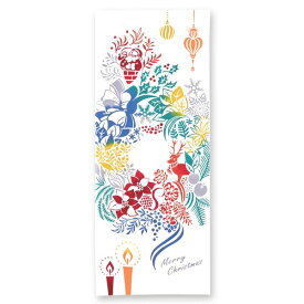 【廃番柄】 手ぬぐい 日本製 けねま 「Chrismas wreath」 クリスマス リース 北欧 冬 冬柄 縦柄 綿 晒 注染 手ぬぐい サイズ タペストリー インテリア 飾る ギフト プレゼント 贈り物 kenema tenugui iapan 手拭い 日本 てぬぐい 専門 正規品 わびすけ メール便