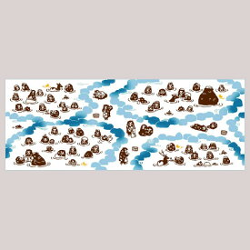 手ぬぐい 日本製 戸田屋 「名湯 さるの湯温泉」 梨園染 横柄 和柄 綿 晒 さらし 注染 サイズ タペストリー インテリア 飾る 土産 ギフト プレゼント 贈り物 剣道 登山 japan tenugui 手拭い てぬぐい 日本 手ぬぐい 専門 正規品 わびすけ メール便 t12