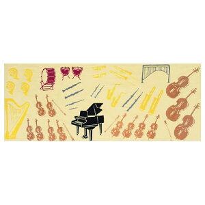 手ぬぐい 日本製 戸田屋 【オーケストラ】てぬぐい 楽器 梨園染 注染 横柄 晒 さらし 綿100% サイズ タペストリー インテリア お弁当 お土産 お祝い ギフト 父の日 母の日 敬老の日 手作り ハ