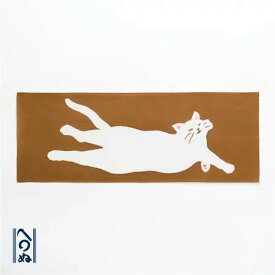 手ぬぐい 日本製 かまわぬ 「ごろん猫」 猫 ねこ ネコ 動物 横柄 綿 晒 生地 注染 手ぬぐい サイズ タペストリー インテリア 飾る 土産 ギフト プレゼント 贈り物 工芸 japan tenugui 手拭い 和 日本 てぬぐい 専門 正規品 わびすけ メール便