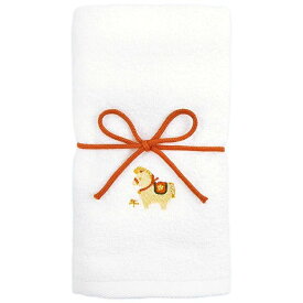 【送料込】 日本製 濱文様 干支 フェイス タオル 「めでた午」 2026 午 うま 馬 十二支 綿 コットン お年賀 御年賀 正月 挨拶 外国 海外 土産 祝い プレゼント ギフト贈り物 日本 japan 送料込 メール便