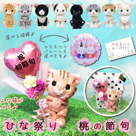 ひな祭り 桃の節句 女の子 初節句 ブーケ 小さいサイズ プレゼント ギフト 贈り物 ぬいぐるみ 花束 黒猫 ミケ スコティシュフォールド アメリカンショートヘア ラグドール ハチワレ 子猫 ぬいぐるみ バルーン電報 子ネコ お祝い ひな祭り初節句ミニバルーン花束付キトンS