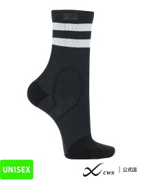 CW-X 【UNISEX】 ソックス クルー 足首・アーチ(横)サポート 立体設計 CW-X シーダブリューエックス 靴下・レッグウェア 靴下 ブルー ホワイト[Rakuten Fashion]