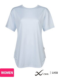 CW-X アウター ロングTシャツ 半袖 肩まわり動かしやすい 吸汗速乾 CW-X シーダブリューエックス トップス カットソー・Tシャツ ブルー グリーン【送料無料】[Rakuten Fashion]