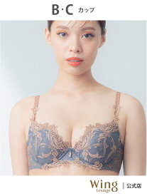 【SALE／30%OFF】ウイング 【4000シリーズ】 ブラジャー ふっくら,まる胸メイク 背中すっきり Wing Lesiage ウイング インナー・ルームウェア ブラジャー ピンク グレー【RBA_E】【送料無料】[Rakuten Fashion]