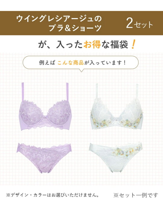 楽天市場】【福袋】 ウイング レシアージュ ブラショーツ 2セット Wing 