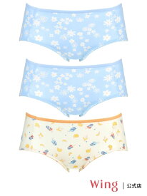【SALE／10%OFF】【お得セット】 ウイング ジュニアショーツ3枚セット 【non!PKパンツ】 Wing Teen ウイング インナー・ルームウェア ショーツ ホワイト ブルー【RBA_E】[Rakuten Fashion]
