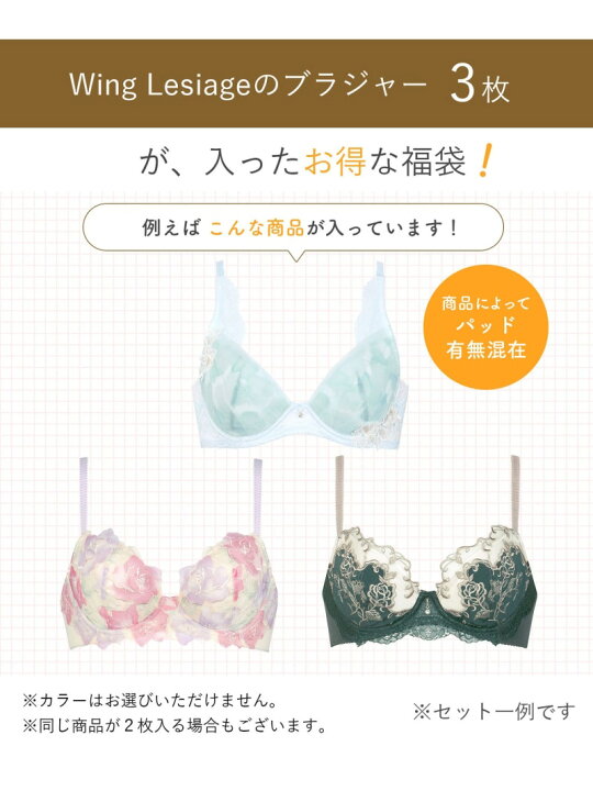 楽天市場】【福袋】 ウイング レシアージュ ブラジャー 3枚 