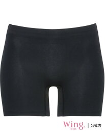 Wing Teen/(W)ウイング 【non!PKパンツ】 ジュニアオーバーパンツ はきこみ丈ふかめ Wing Teen ウイング インナー・ルームウェア その他のインナー・ルームウェア ブラック[Rakuten Fashion]