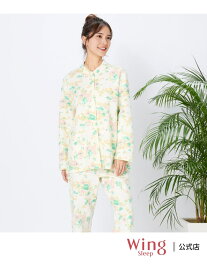 ウイング パジャマ 綿100%(本体肌側) あったか 冬 長袖 長ズボン Wing Sleep ウイング インナー・ルームウェア パジャマ ホワイト【送料無料】[Rakuten Fashion]