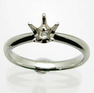 【新作】プラチナ 空枠(中心のダイヤは別売り)KWR-21(5本爪)0.4ct.-0.5ct.用♪(中心のダイヤは価格に含まれていません)
