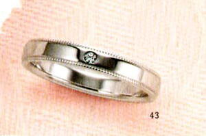 ★【卸直営店のお得な特別割引価格★Angerosa(アンジェローザ)(43)AR-811(L), Pt950 プラチナ マリッジリング、結婚指輪、ペアリング用(1本)