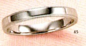 ★【卸直営店のお得な特別割引価格★Angerosa(アンジェローザ)(45)AR-810(M), Pt950 プラチナ マリッジリング、結婚指輪、ペアリング用(1本)