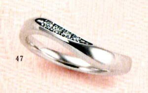 ★【卸直営店のお得な特別割引価格★Angerosa(アンジェローザ)(47)AR-102(L), Pt950 プラチナ マリッジリング、結婚指輪、ペアリング用(1本)