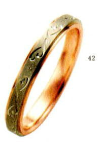 ★【卸直営店のお得な特別割引価格★Angerosa(アンジェローザ)(42)AR-603(M), Pt950/K18PG マリッジリング、結婚指輪、ペアリング用(1本)