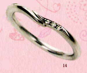 ★【価格は変動しやすいので、お問い合わせください。】★Angerosa(アンジェローザ)(14)AR-014(L), Pt900 マリッジリング、結婚指輪、ペアリング用(1本)