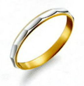 True Love トゥルーラブ (44) M806 卸直営店 Pt900 プラチナ & K18YG イエローゴールド マリッジリング 結婚指輪 ペアリング (1本）