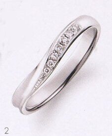 True Love トゥルーラブ (2) P701D　ダイヤ 卸直営店 Pt900 プラチナ マリッジリング 結婚指輪 ペアリング（1本）