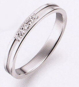 True Love トゥルーラブ (4) P702D-3 ダイヤ 卸直営店 Pt900 プラチナ マリッジリング 結婚指輪 ペアリング(1本)