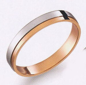 True Love トゥルーラブ (27) M370-2 卸直営店 Pt900 プラチナ & K18PG ピンクゴールド マリッジリング 結婚指輪 ペアリング(1本)