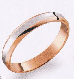 True Love トゥルーラブ (31) M374 卸直営店 Pt900 プラチナ & K18PG ピンクゴールド マリッジリング 結婚指輪 ペアリング（1本）